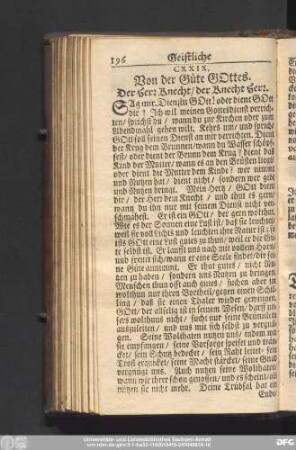 CXXIX. Von der Güte Gottes. Der Herr Knecht, der Knecht Herr.