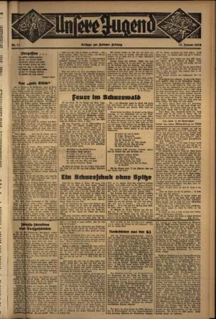 Zweite Ausgabe vom Mittwoch, den 15. Januar 1936.