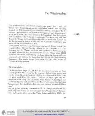 Der Wiederaufbau