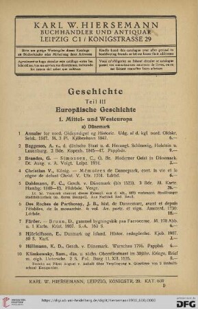 Europäische Geschichte (Nr. 1 - 3295)
