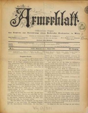 Armee-Blatt : militärwissenschaftliche Wochenschrift für die Interessen unserer Land- und Seemacht. 9. 1890