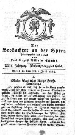 25. Stueck, 20. Juni 1825
