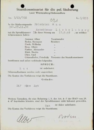 Rau, Friedrich