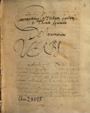 Commentarius de incarnatione et de poenitentia - BSB Clm 28075