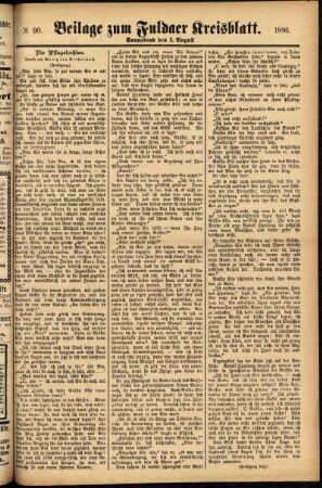 Zweite Ausgabe vom Samstag, den 01. August 1896.