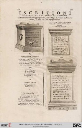 Iscrizioni delle quali si e'fatto uso nell'istoria