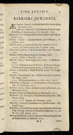 13-26, Librori Juridici. - Livres Francois en Theologie.