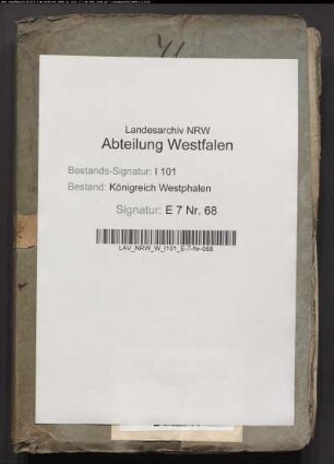 Forstrechnung der Oberförsterei Herstelle
