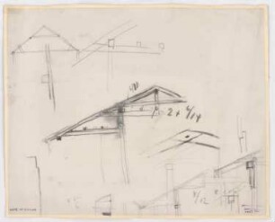 Wettbewerb »Das wachsende Haus« für die Ausstellung »Sonne, Luft und Haus für Alle« 1932 auf dem Messegelände, Berlin-Charlottenburg: Dachkonstruktion
