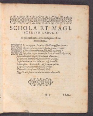 Schola Et Magisterium Laboris