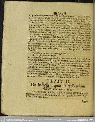 Caput II. De Indiciis, quae in quibusdam delictis communia sunt