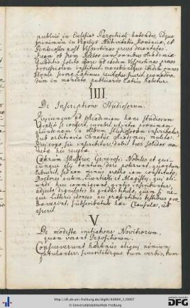 [fol. 4] De inscription studiosorum