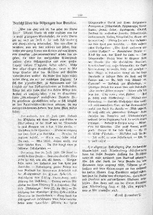 Bericht über die Sitzungen des Vereins