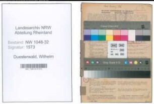 Entnazifizierung Wilhelm Duesterwald , geb. 30.10.1905 (Angestellter)