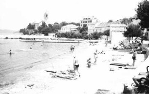 Lopud: Badestrand vor Hotel Dubrava