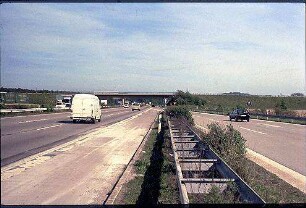 Ausfahrt aus Nebenfahrbahn Süd der A6 (Mannheim Richtung Heilbronn) zu Hauptfahrbahn Süd der A6 (Mannheim Richtung Heilbronn)