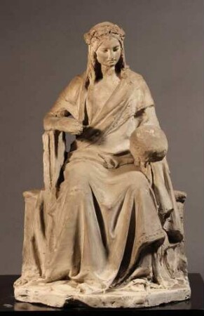 Die Theologie, Entwurf zum Sitzbild vom Prager Denkmal Karl IV.