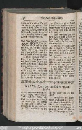 XXXVI. Von der geistlichen Wachsamkeit.