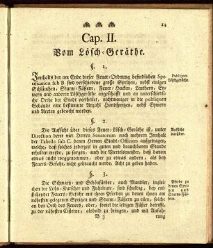 Cap. II. Vom Lösch-Geräthe.