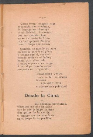 Desde la cana