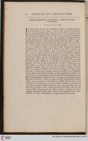 Quelques particularitez remarquables en ce profil tiré du theatre de Marcellus: Chapitre III