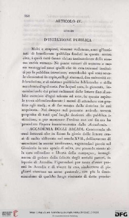 Articolo IV. Luoghi d'Istruzione Pubblica