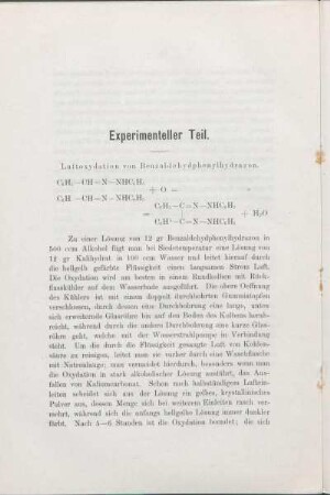 Experimenteller Teil.