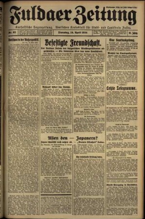 Ausgabe vom Dienstag, den 24. April 1934.