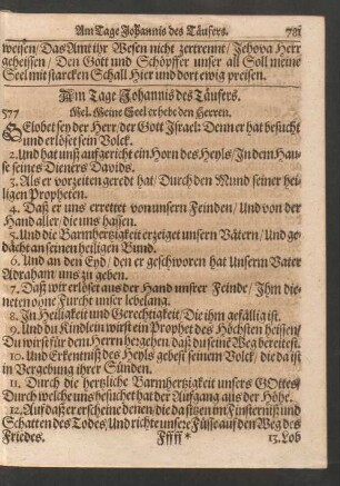 Am Tage Johannis des Täufers.