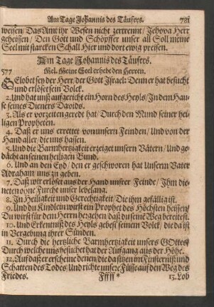 Am Tage Johannis des Täufers.