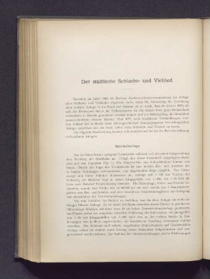 Der städtische Schlacht- und Viehhof