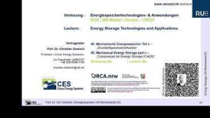 Energiespeichertechnologien- & Anwendungen: 2 c. Mechanische Energiespeicher - Druckluftspeicherkraftwerke