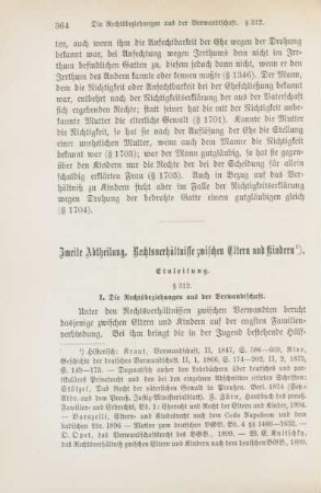 Zweite Abtheilung. Rechtsverhältnisse zwischen Eltern und Kindern