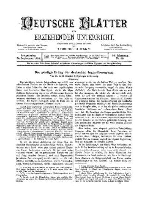Der geistige Ertrag der deutschen Jugendbewegung : (Fortsetzung)