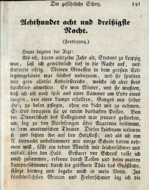 Achthundert acht und dreißigste Nacht