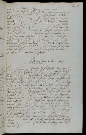 Freytag d 13 Jan. 1736