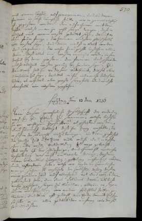 Freytag d 13 Jan. 1736