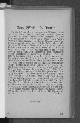 Das Weib als Gattin