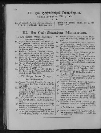 II. Ein Hochwürdiges Dom-Capitul.