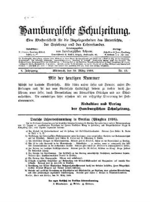 Deutsche Lehrerversammlung in Breslau (Pfingsten 1898)