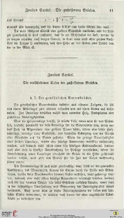 Zweites Capitel: Die verschiedenen Arten der gußeisernen Brücken
