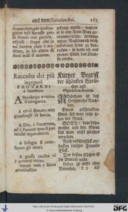 Kurtzer Begriff der schönsten Sprüchen und Sprüchwörtern.