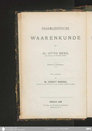 Pharmakognosie des Pflanzen- und Thierreichs