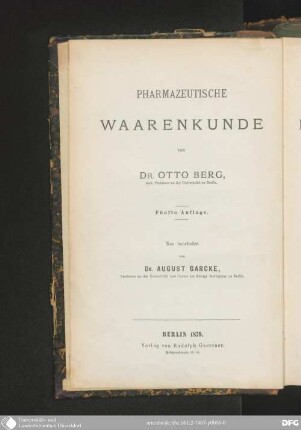 Pharmakognosie des Pflanzen- und Thierreichs