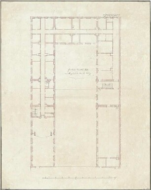 Mühe, Anton; München; Leuchtenberg-Palais - Nebengebäude (Grundriss 1. OG)