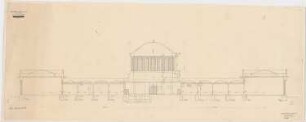 Bauten für die Jahrhundertausstellung 1913, Breslau Ausstellungsgebäude: Schnitt A-B