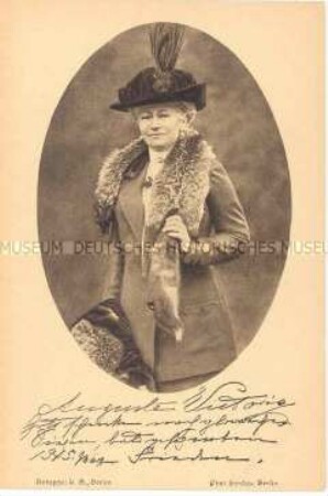 Auguste Viktoria, mit Spruch zum Weltkrieg