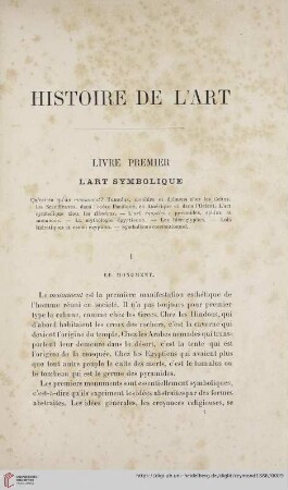 Livre Premier: L´art symbolique