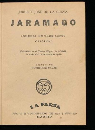 Jaramago : comedia en tres actos, original