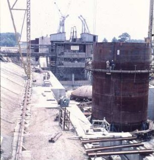 Neues Hebewerk Henrichenburg im Bau